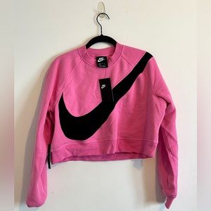 NWT Women’s Nike Swoosh Cropped Crewneck Pink